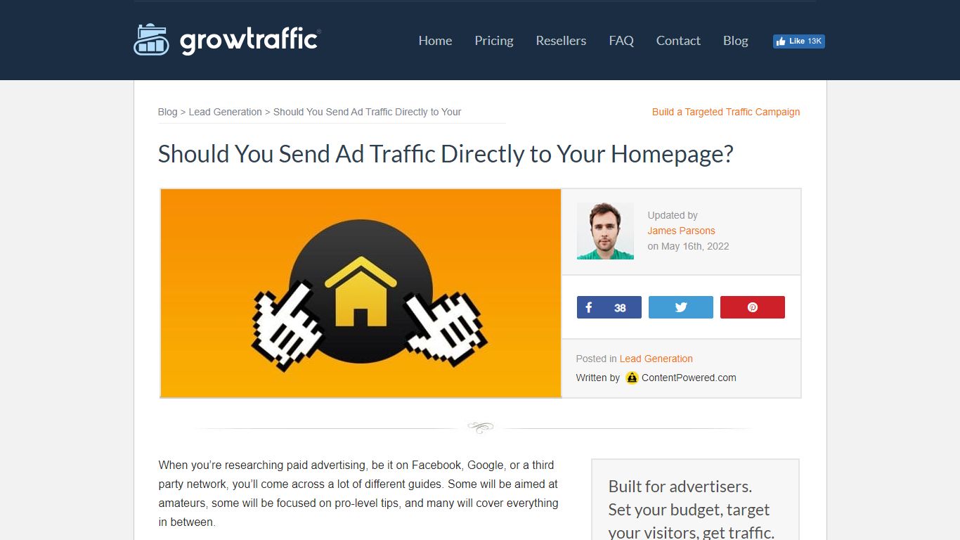 Should You Send Ad Traffic Directly to Your Homepage?